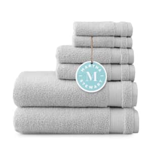 MARTHA STEWART 100% Cotton Bath Towels Set Of 6 Piece, 2 Bath Towels, 2 Hand Towels, 2 Washcloths, for $35