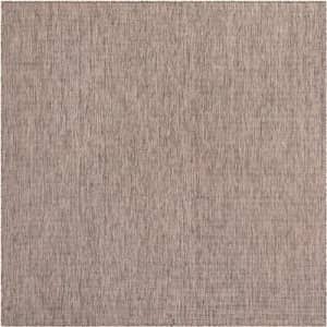 Unique Loom Outdoor Solid Collection Area Rug (7' 10" Square Light Brown/Ivory) for $90 Unique Loom Outdoor Solid Collection Area Rug (7' 10" Square Light Brown/Ivory) for $90