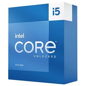 Intel Core i5-13600K Desktop Processor 14 cores (6 P-cores + 8 E-cores) 24M Cache, up to 5.1 GHz for $298