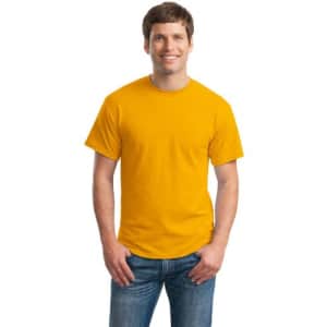 Gildan Activewear DryBlend 50 Cotton/50 DryBlend Poly T-Shirt, 5XL, Gold for $12