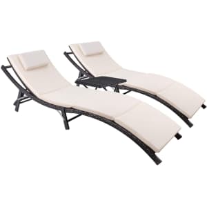 Devoko Patio Chaise Lounge Set for $211 Devoko Patio Chaise Lounge Set for $211