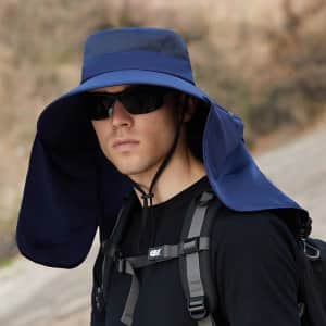 Men's Bucket Hats with Removable Sun Shades: 2 for $10