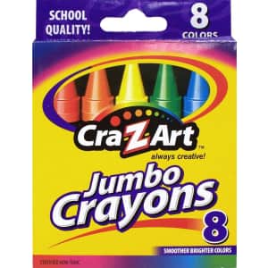 Cra-Z-Art 8-Count Jumbo Crayons for 84 cents