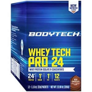 BodyTech Whey Tech Pro 24 Protein Powder Protein Enzyme Blend with BCAA's to Fuel Muscle Growth for $28