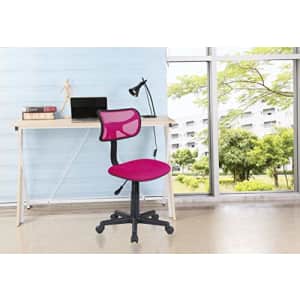 Urban Shop Swivel Mesh Task Chair, Pink for $43
