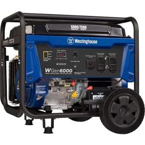 Westinghouse 6,000W Portable Gas-Powered Generator for $541