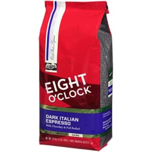 Eight O'Clock Coffee Eight O'Clock Ground Coffee, Dark Italian Espresso, 32 Ounce for $15