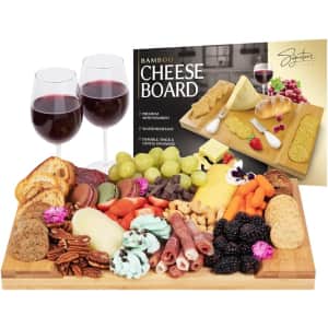 Signature Living Bamboo Charcuterie Board for $12
