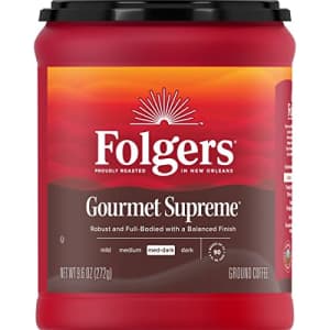 Folgers Gourmet Supreme Ground Coffee, 9.6 Ounce Canisters for $4