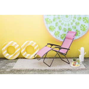 Lafuma R-Clip Zero Gravity Patio Recliner (Ocean Blue Batyline Canvas) Outdoor Folding Lounge Chair for $105