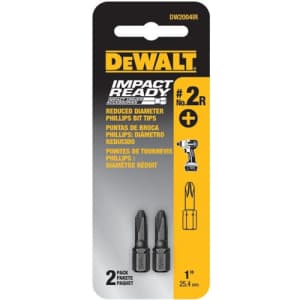 DEWALT DW2004IR No.2 Phillips 1-Inch Reduced Diameter Bit Impact Ready for $2
