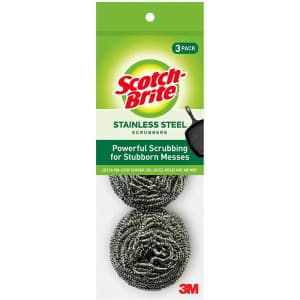 Scotch-Brite Stainless Steel Scrubber 3-Pack for $2