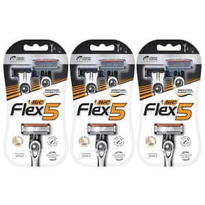BIC Flex 5 Titanium 5-Blade Disposable Razor Set for $8.65 via Sub & Save