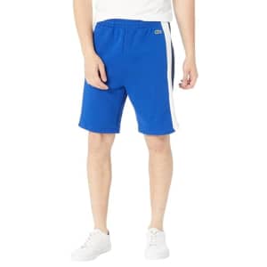 Lacoste Men's Regular Fit Shorts with Adjustable Waist, Cobalt/Navy Blue-Flour, 3X-Large for $26