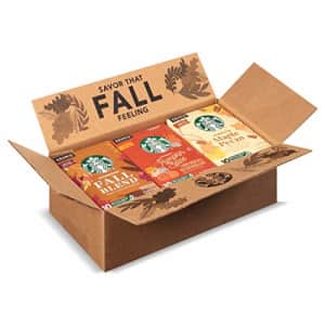 Starbucks Flavored K-Cup Coffee Pods Fall Variety Pack for Keurig Brewers 3 boxes (30 pods total) for $18