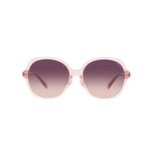 Coach HC8360F Low Bridge Fit Sunglasses, Transparent Pink Gradient/Purple Pink Gradient, 58 mm for $88