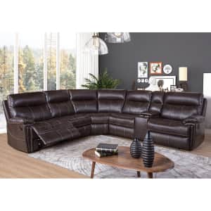 Member's Mark Caterina 6-Piece Leather Gel Reclining Sectional w/ USB for $1,699 for members Member's Mark Caterina 6-Piece Leather Gel Reclining Sectional w/ USB for $1,699 for members