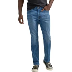 Lee Men's Extreme Motion Regular Straight Jeans for $21