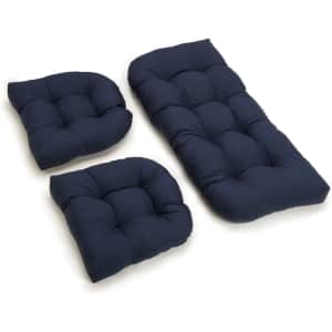Blazing Needles Twill Settee Group Cushions 3-Piece Set for $6