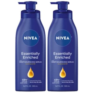 Nivea Essentially Enriched 16.9-oz. Body Lotion 2-Pack for $10