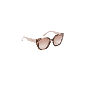 Prada Women's Oversized Angled Cat Eye Sunglasses, Caramel Tortoise/Brown Gradien, One Size for $169