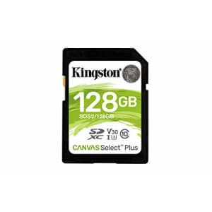 Kingston 128GB SDHC Canvas Select Plus 100MB/s Read Class 10 UHS-I U1 V10 Memory Card (SDS2/128GB) for $17 Kingston 128GB SDHC Canvas Select Plus 100MB/s Read Class 10 UHS-I U1 V10 Memory Card (SDS2/128GB) for $17