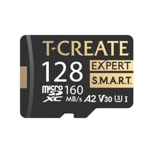 TEAMGROUP T-Create S.M.A.R.T. Monitored A2 128GB Micro SDXC U3 V30 4K R/W Speed up to 160/150 MB/s for $12