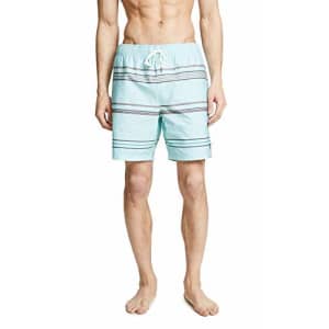 RVCA Men Shattered Elastic 17" Trunk Blue Large for $50