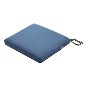 Classic Accessories Ravenna Water-Resistant 17 x 15 x 2 Inch Patio Seat Cushion, Empire Blue, Chair for $69