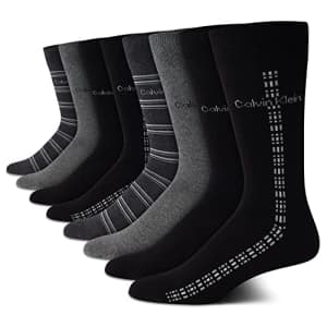 Calvin Klein Men's Dress Socks - Lightweight Cotton Blend Crew Socks (8 Pack), Size 7-12, for $34 Calvin Klein Men's Dress Socks - Lightweight Cotton Blend Crew Socks (8 Pack), Size 7-12, for $34