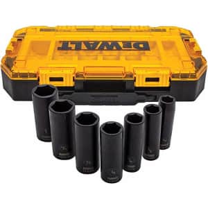 DeWalt 7-Piece 1/2" Drive Deep Impact SAE Socket Set for $20 DeWalt 7-Piece 1/2" Drive Deep Impact SAE Socket Set for $20