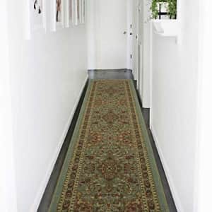 Ottomanson OTH2215-2X7 Ottohome Oriental Runner Rug, 1'10" X 7'0", Sage Green Heriz for $28 Ottomanson OTH2215-2X7 Ottohome Oriental Runner Rug, 1'10" X 7'0", Sage Green Heriz for $28