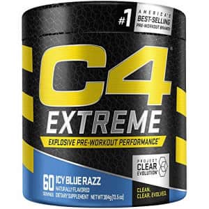 Cellucor C4 Extreme Pre Workout Powder Icy Blue Razz | Sugar Free Preworkout Energy Supplement for for $55