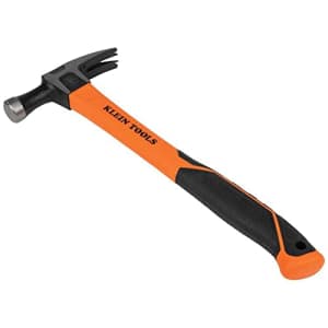 Klein Tools H80718 Straight-Claw 18-Ounce Hammer with Smooth Head, Fiberglass Non-Slip Shock for $25
