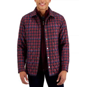 Club Room Men's Leo Quilted Shirt Jacket for $30