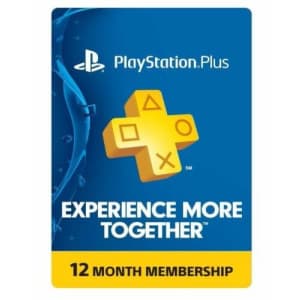 Sony PlayStation Plus 1-Year Membership: 25% off annual sub., from $45