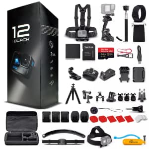 GoPro Hero 12 + 50-Piece Accessory Bundle for $346