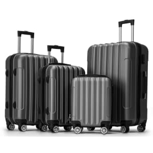 Zimtown 4-Piece Hardside Luggage Set for $117