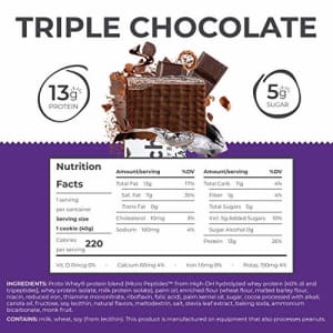 Power Crunch Whey Protein Bars, High Protein Snacks with Delicious Taste, Triple Chocolate, 1.4 for $25