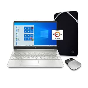 HP 2021 15.6" HD Laptop Computer, AMD Athlon Silver N3050U, 4GB RAM, 128GB SSD, HDMI, USB-C, WiFi, for $275