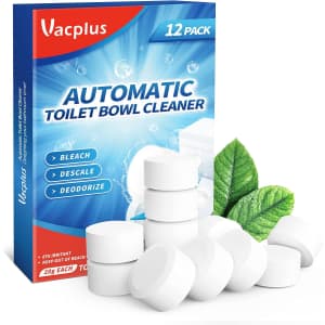 Vacplus Automatic Toilet Bowl Cleaner Tablet 12-Pack for $4.99 via Sub & Save