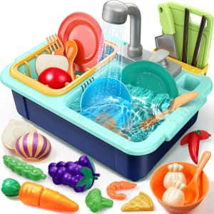 Kids' Kitchen Sink Playset for $16