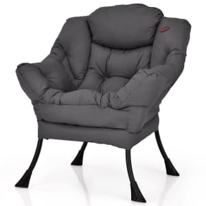 Costway Modern Single Sofa Lazy Chair w/ Side Pocket for $105