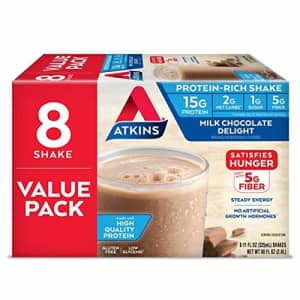 Atkins Milk Delight Protein-Rich Shake, Chocolate 88 Fl Oz (Pack of 8) for $17