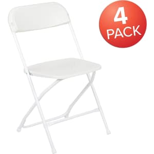 Flash Furniture Hercules Series Plastic Folding Chair 4-Pack for $57