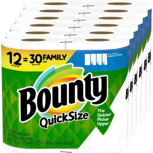 Bounty Quick-Size Paper Towel Family Roll 12-Pack for $26 via Sub & Save