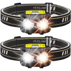 RSH Rechargeable Headlamp 2-Pack for $14 for Prime members