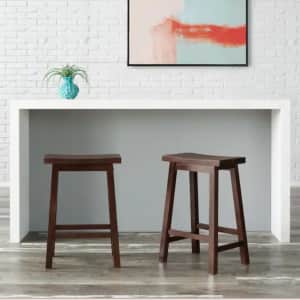 StyleWell Backless Saddle Counter Stools 2-Pack for $90