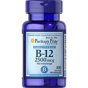 Puritan's Pride Vitamin B-12 2500 mcg Sublingual-100 Microlozenges for $14