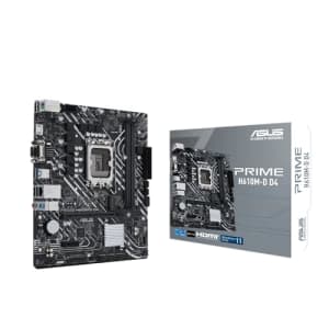 ASUS Prime H610M-D D4 Motherboard mATX, Intel H610, LGA1700, DDR4, PCI 4.0, Realtek 1Gb Ethernet, for $139